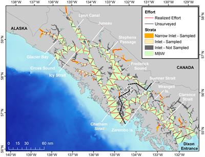 Estimating abundance of an elusive cetacean in a complex environment: Harbor porpoises (Phocoena phocoena) in inland waters of Southeast Alaska